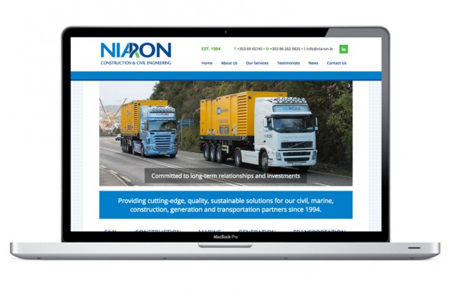 Niaron Ltd New Mobile Responsive Website