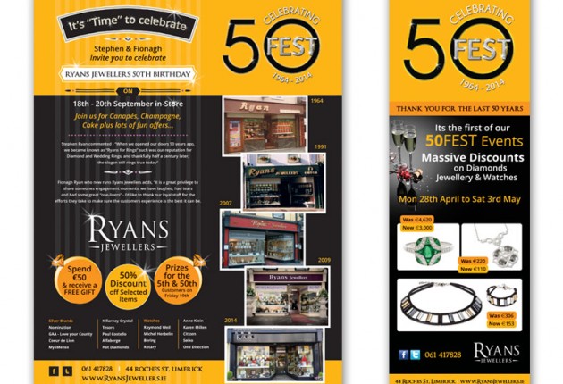 Ryans Jewellers – Print Design