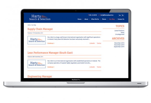 Harty Search & Selection – Website