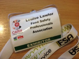Catex: Helping out at the FSPA Stand (Food Safety Professionals Association)