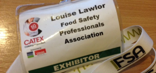 Catex: Helping out at the FSPA Stand (Food Safety Professionals Association)