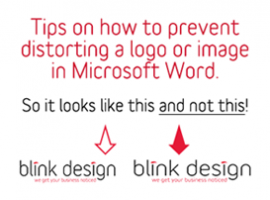 How do you prevent distorting your logo or a photograph in Microsoft Word?